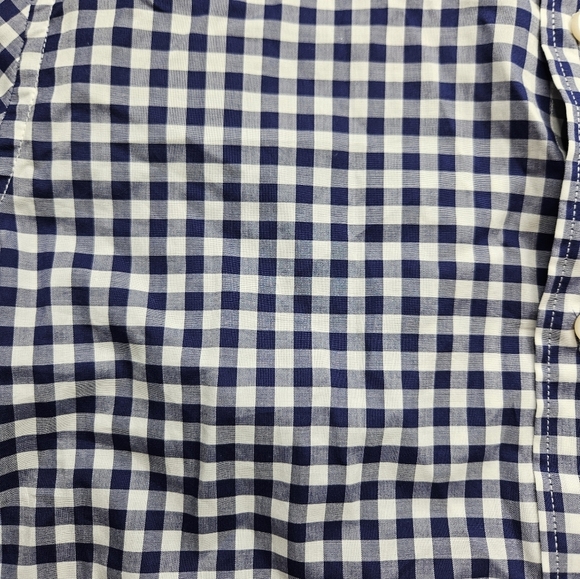 CrewCuts By J. Crew Boy's Youth Ludlow Button Down Shirt Size 12 Navy Blue White - Picture 3 of 6